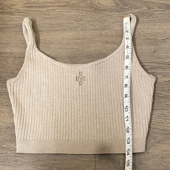 OVO Women's Ribbed Knit Tank Top - Cream - Picture 4 of 9